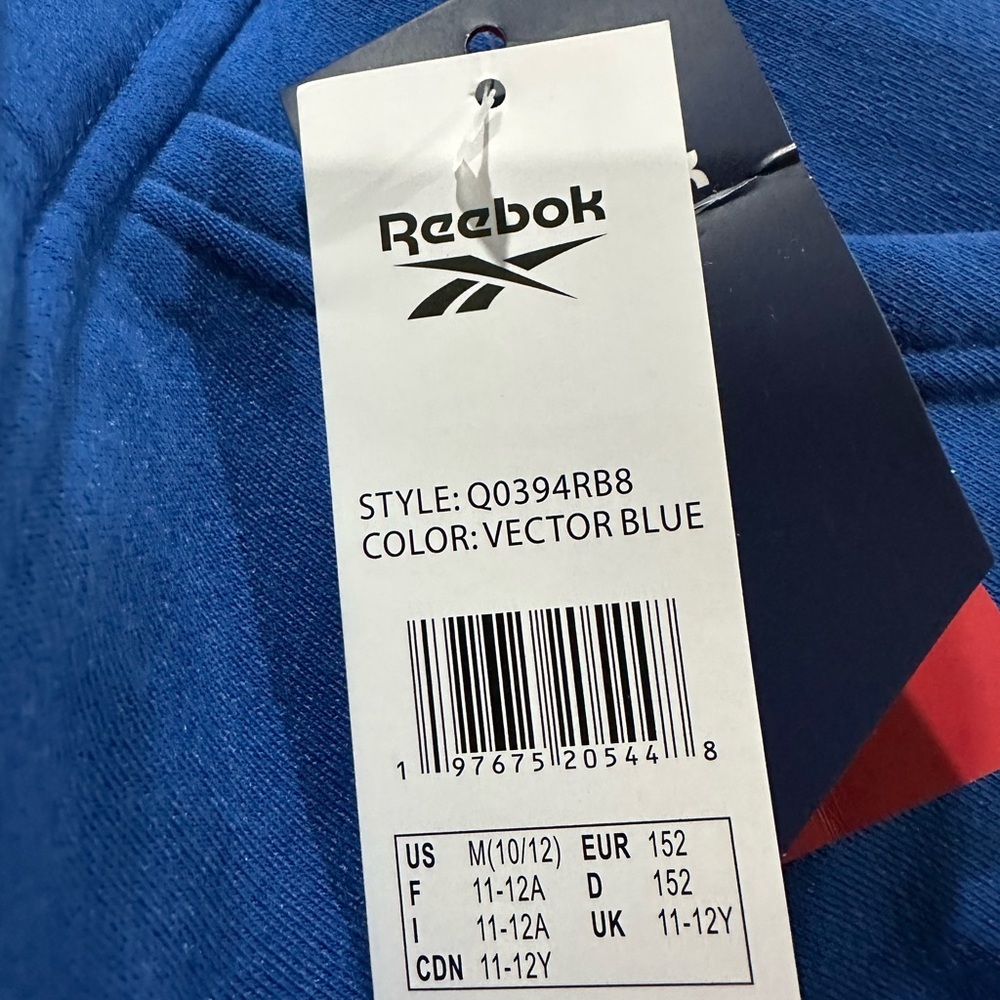 Reebok Kids Royal Blue Zip-Up Hoodie (SIZE M 10/12) - Picture 2 of 2